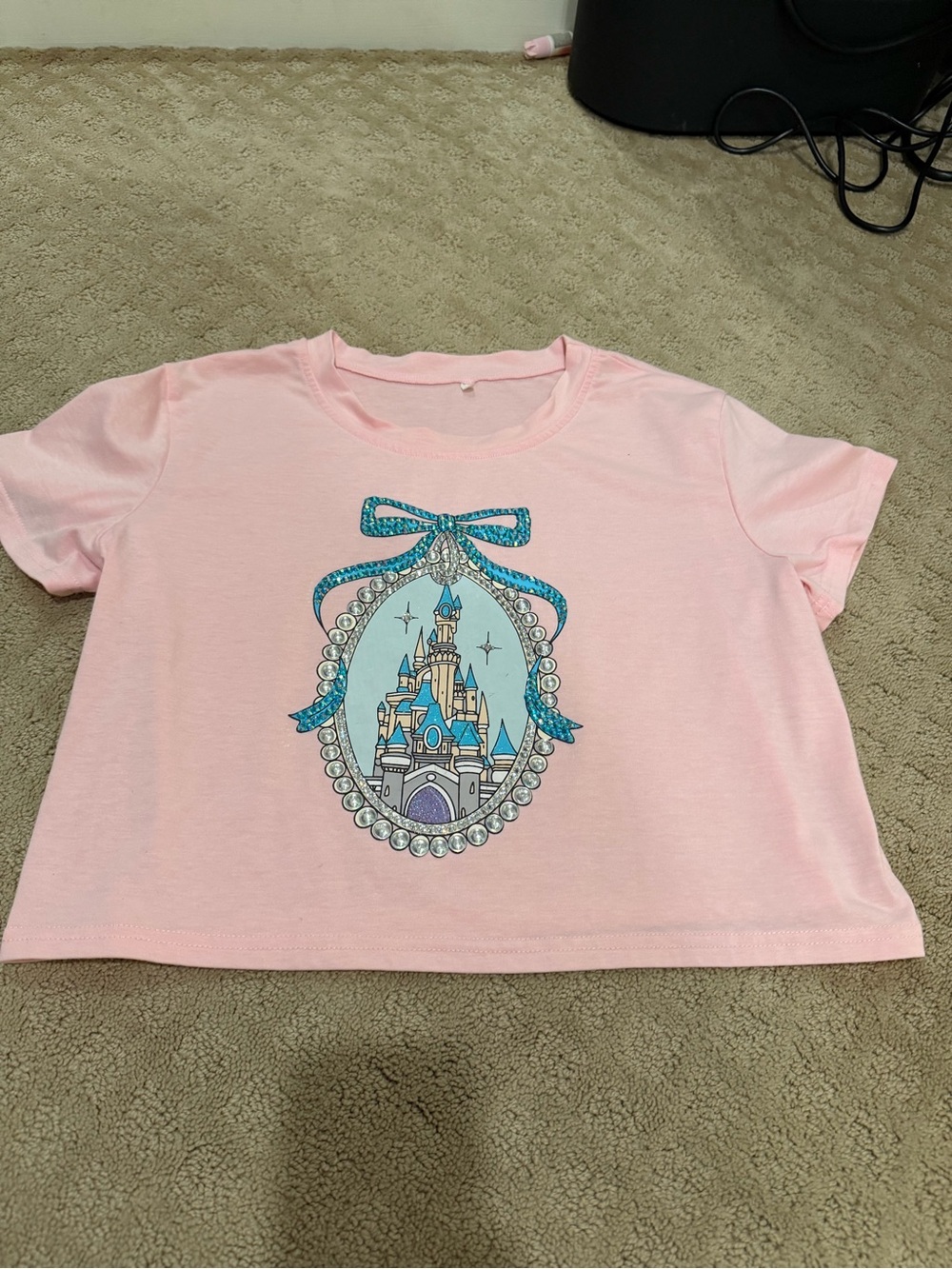Disney bedazzled cropped tshirt